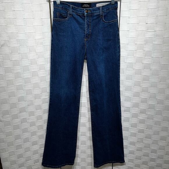 NYDJ Women’s Vintage Wide Leg Mid Rise Blue Denim Jeans Size 4 Hippie Boho - Picture 7 of 15
